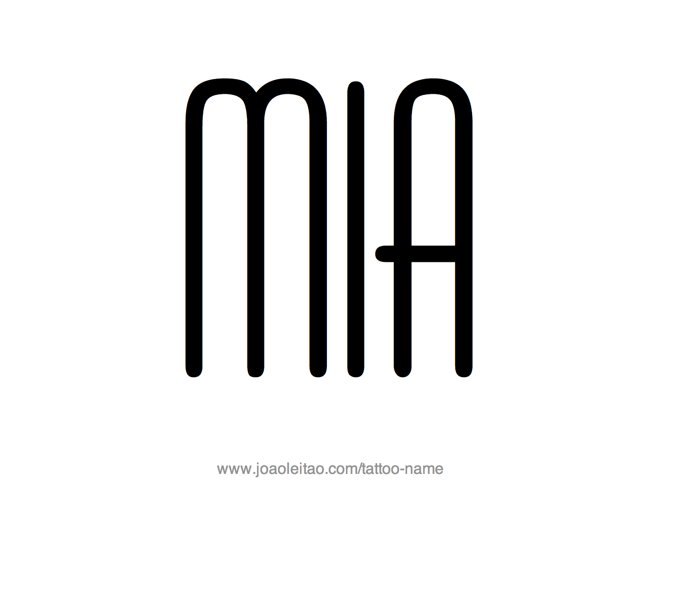 Mia Name Tattoo Designs